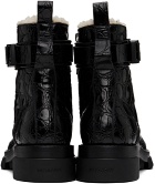 Givenchy Black Terra Shearling-Lined Combat Boots