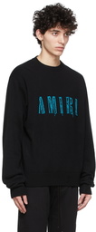 AMIRI Black Cut-Out Logo Crewneck Sweater