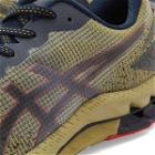 Asics Men's Kinsei Blast LE 2 Sneakers in Olive Oil/Electric Red