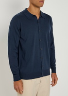 John Smedley Tibor Wool Cardigan Navy
