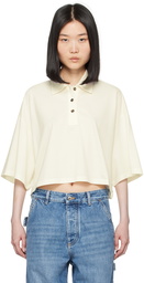 Bottega Veneta Off-White Cropped Polo