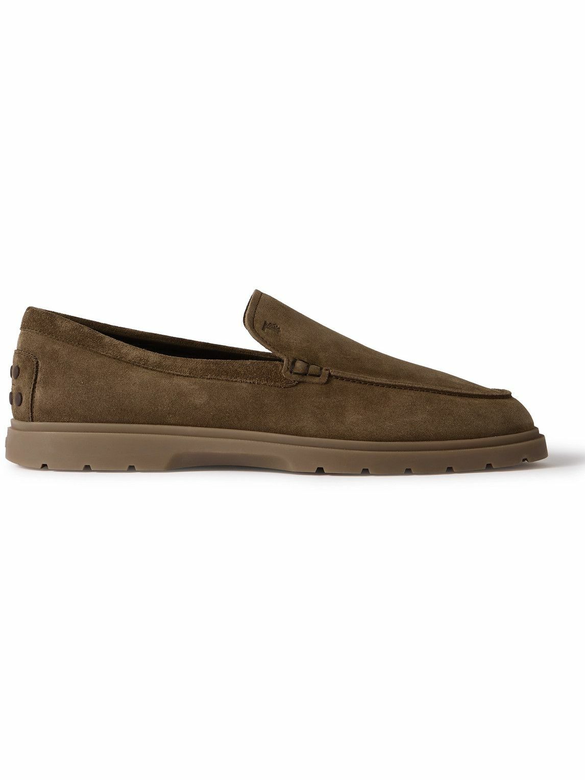 Tod\'s Men\'s Olive Suede Loafers Tod main image 2