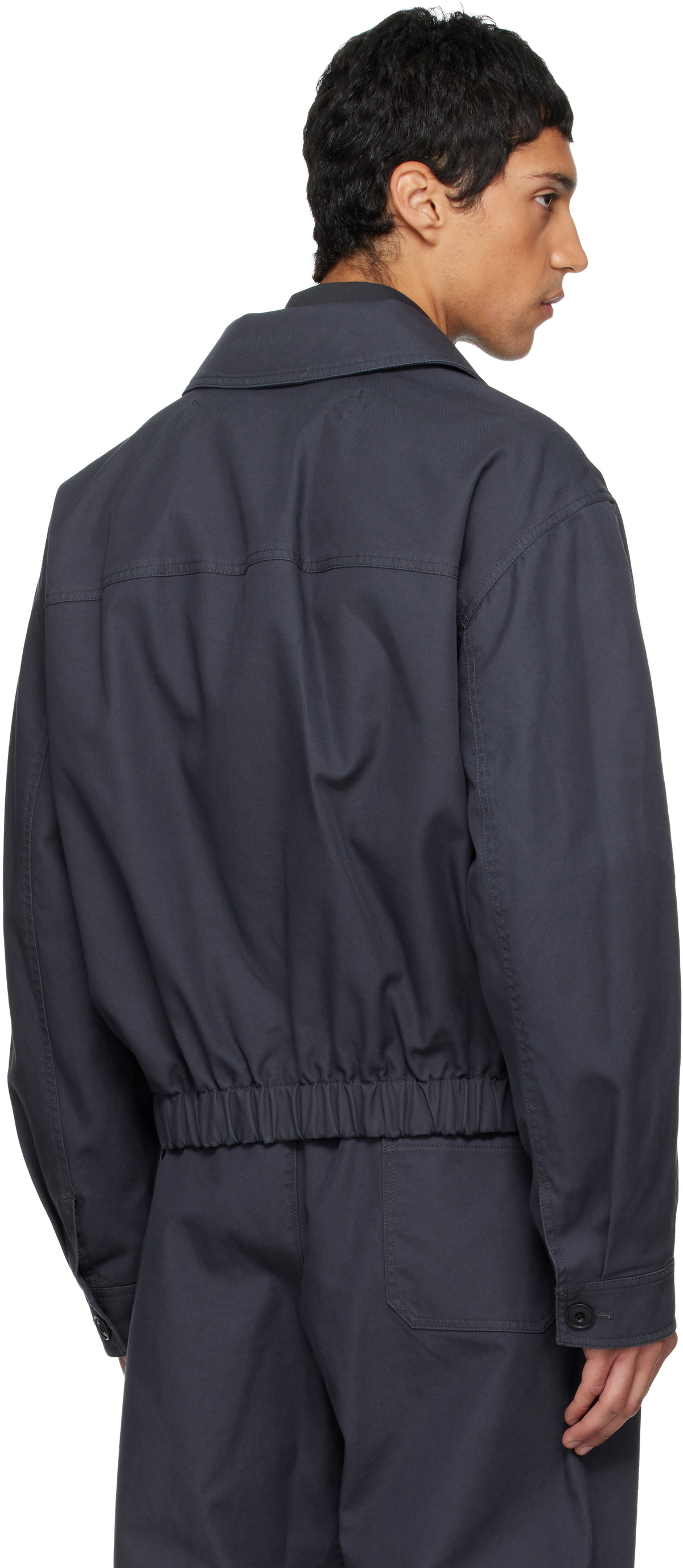 LEMAIRE Navy Boxy Blouson Jacket Lemaire