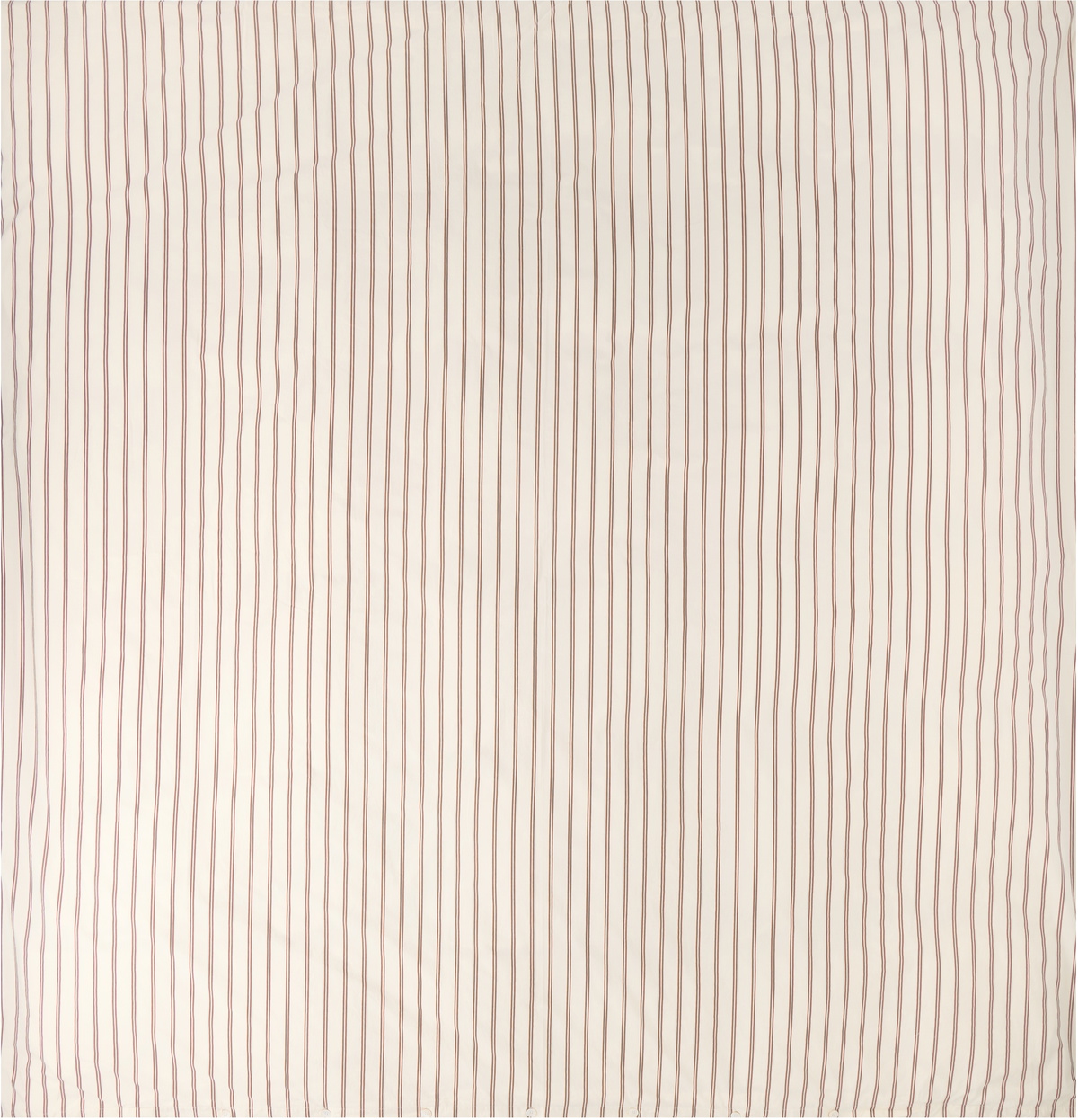 Tekla White & Brown Percale Duvet Cover, Queen