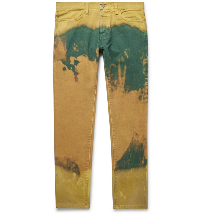 Photo: 424 - Slim-Fit Bleached Denim Jeans - Yellow
