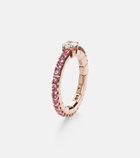 Bucherer Fine Jewellery Stretchy 18kt rose gold ring with diamond and sapphires