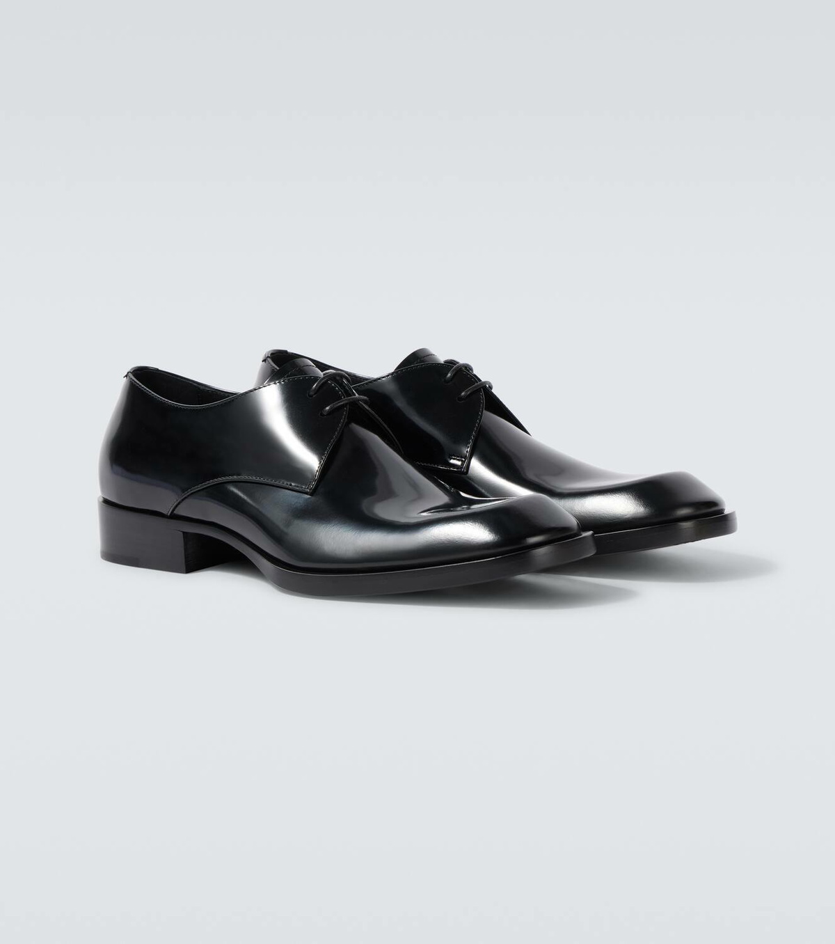 Saint Laurent Vadim polished leather Derby shoes