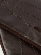 Mr P. - Leather and Suede Gloves - Brown
