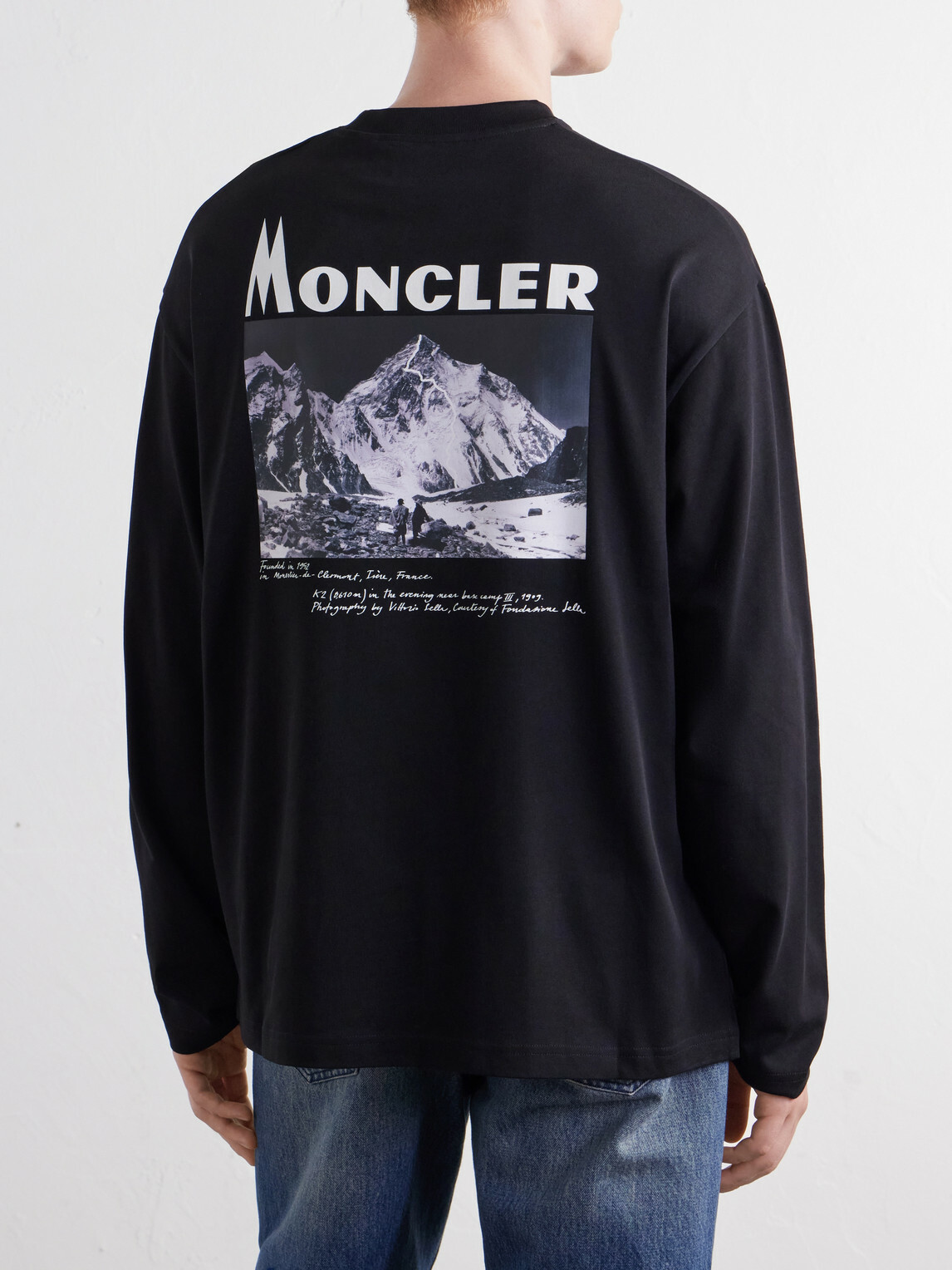 Moncler - Logo-Detailed Cotton-Jersey T-Shirt - Black