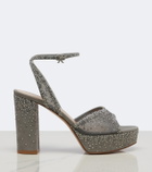 Gianvito Rossi Rania embellished organza platform sandals