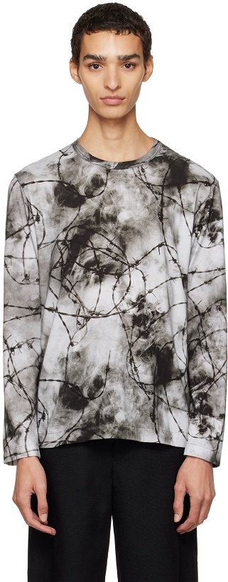 Photo: Comme des Garçons Homme Plus Gray Wire Long Sleeve T-Shirt