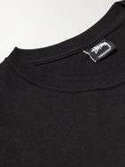 Stussy - Happy Flower Printed Cotton-Jersey T-Shirt - Black