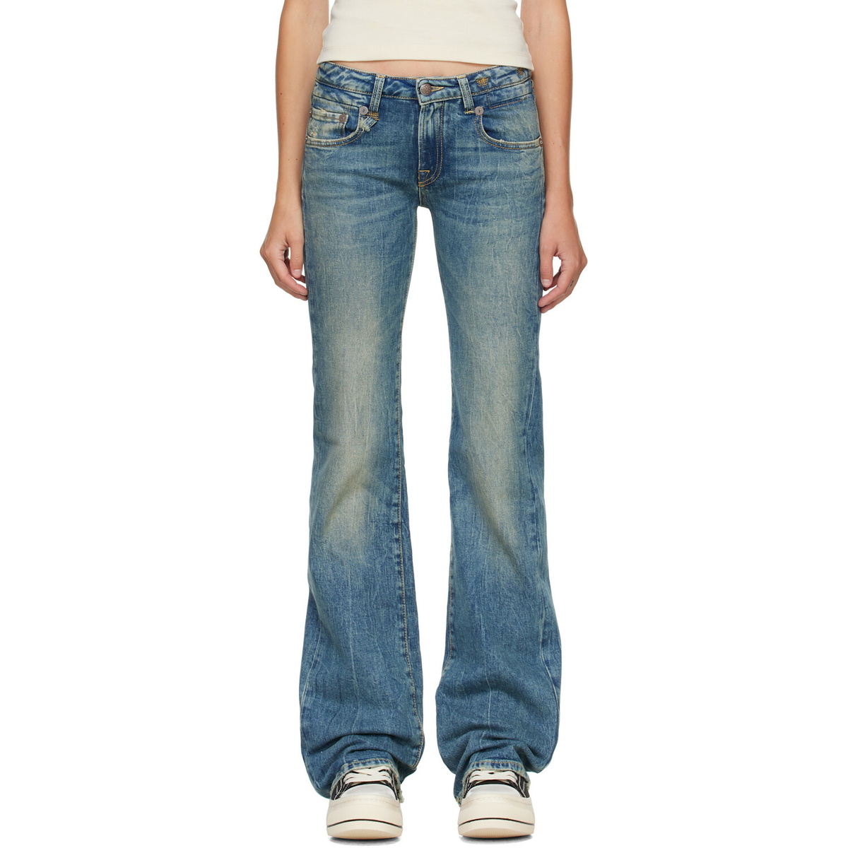 R13 Blue Flare Boy Jeans
