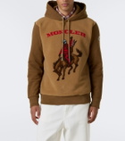 Moncler Printed fleece and cotton hoodie