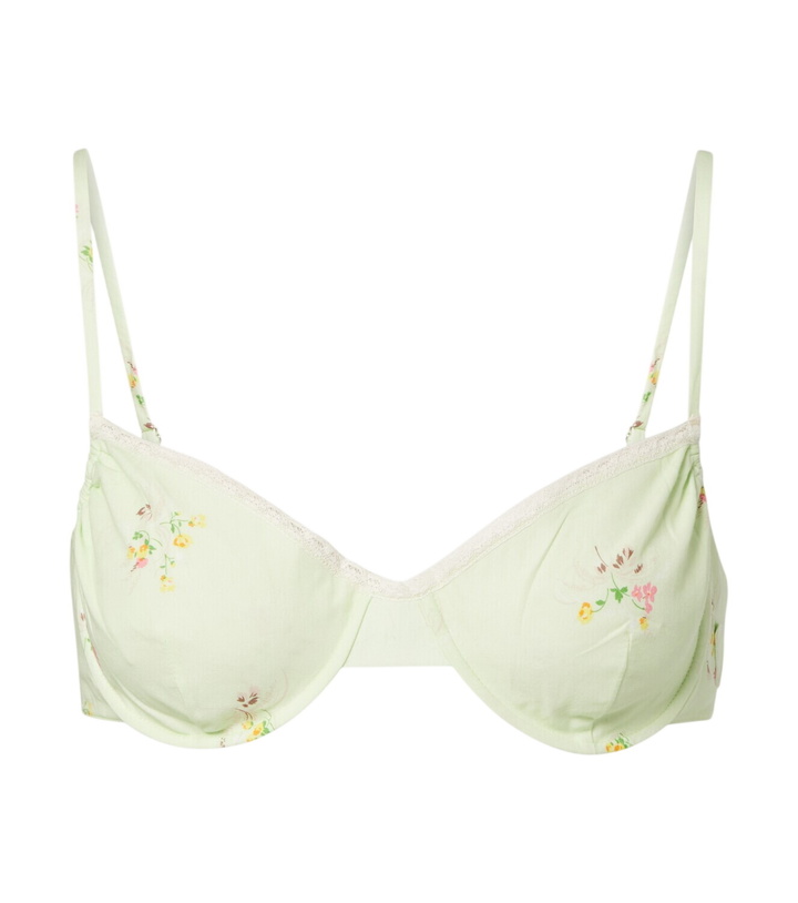 Photo: Prada Floral lace-trimmed cotton bra top