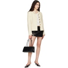 KHAITE Black Jett Leather Miniskirt