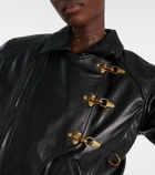 Isabel Marant Caitlyn belted leather jacket