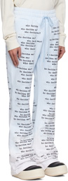 Who Decides War Blue WDW Scripture Sweatpants