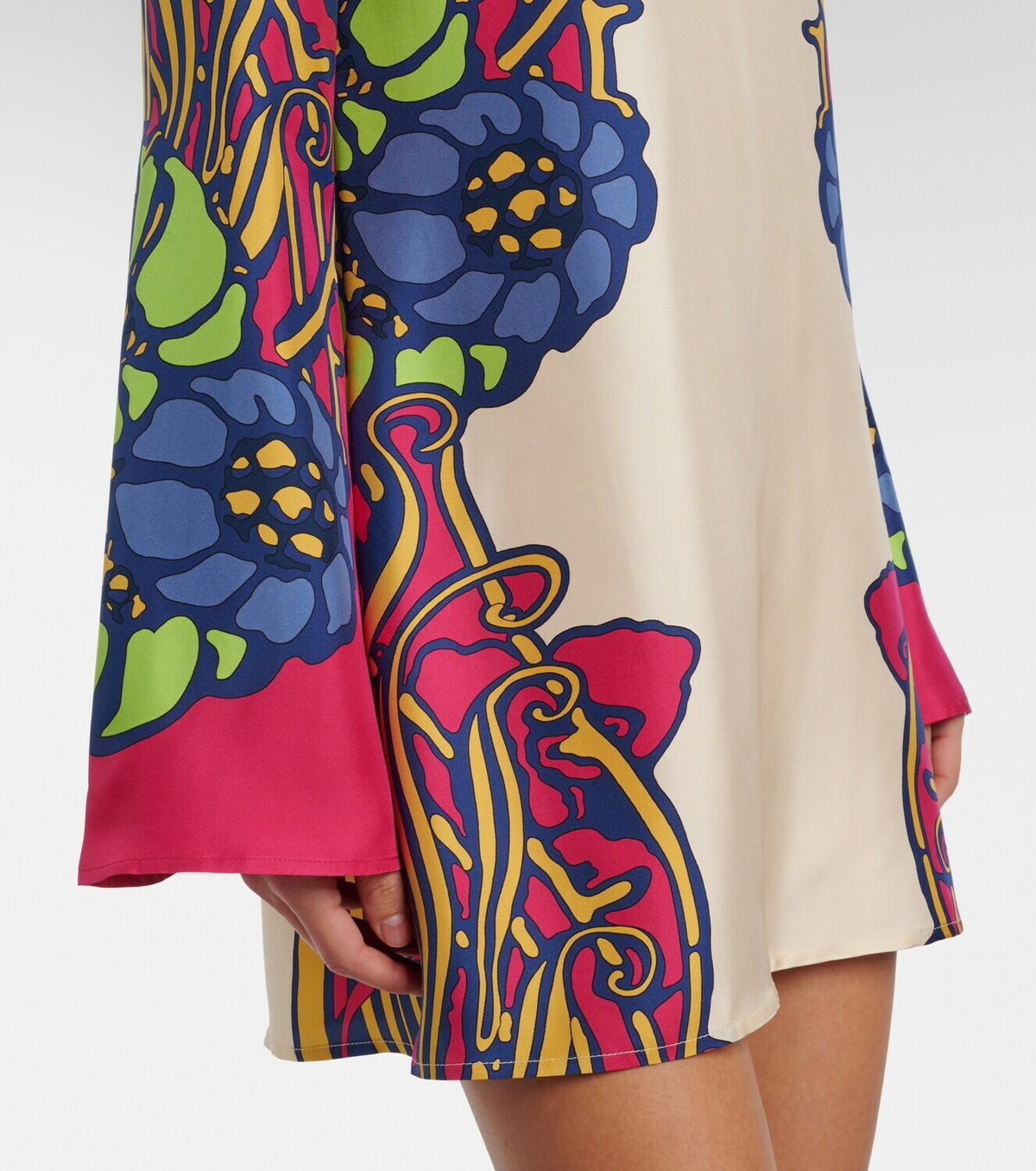 La DoubleJ Lemuria Placée silk satin minidress