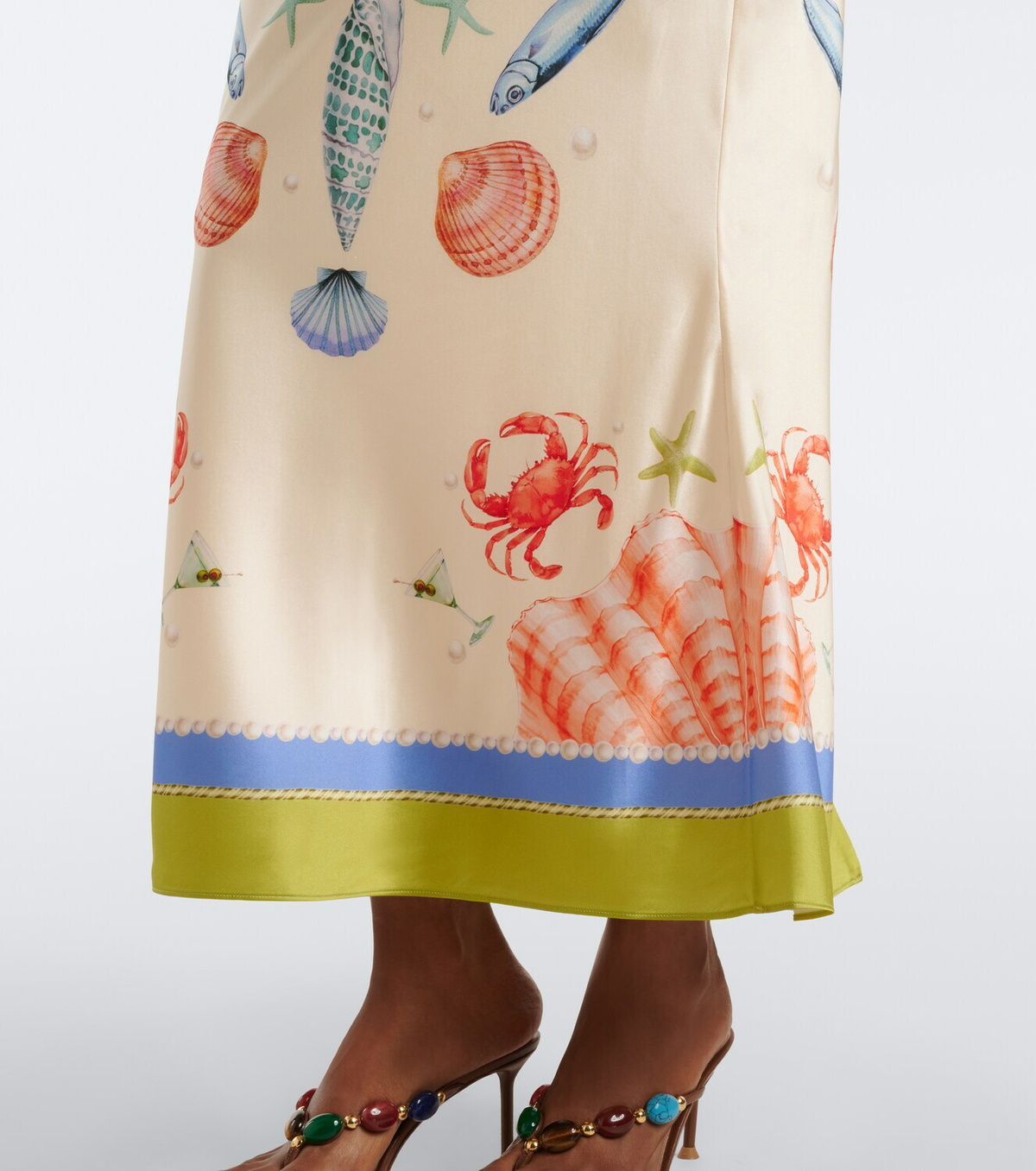 Retrofête Carlotte silk-blend satin maxi dress
