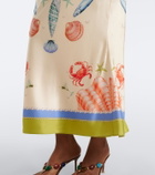 Retrofête Carlotte silk-blend satin maxi dress