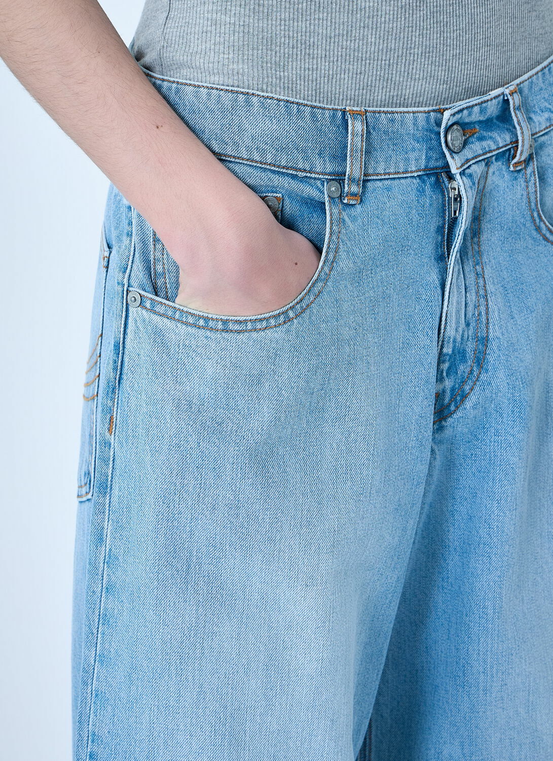 ERL Flared Wide-Leg Jeans