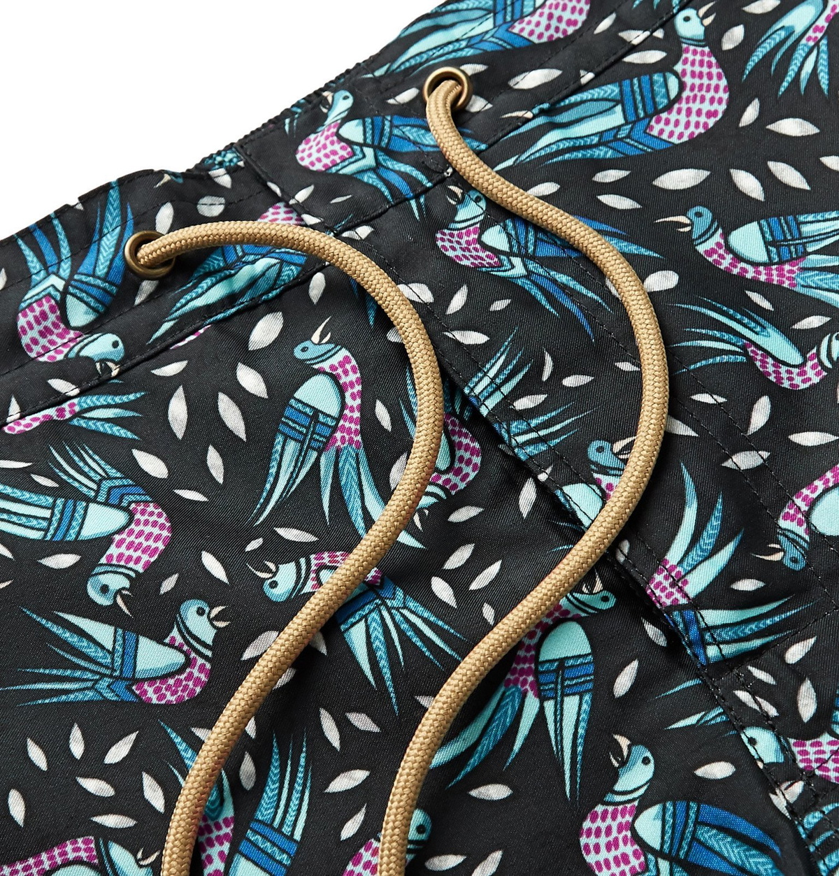 Thorsun - Mid-Length Printed Swim Shorts - Blue