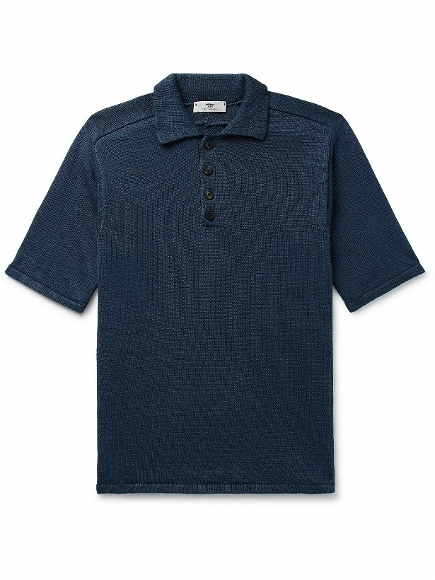 Photo: Inis Meáin - Linen Polo Shirt - Blue