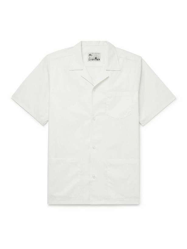 Photo: Bather - Traveler Camp-Collar Cotton-Poplin Shirt - White
