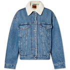 Levi's Women's 90s Sherpa Denim Trucker Jacket in After School Sitcom
