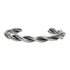 Lanvin Silver Wrapped Metal Bracelet