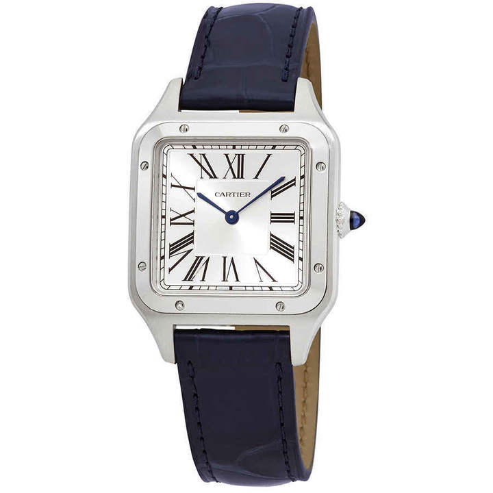Photo: Cartier Santos-Dumont Quartz Silver Dial Mens Watch WSSA0022