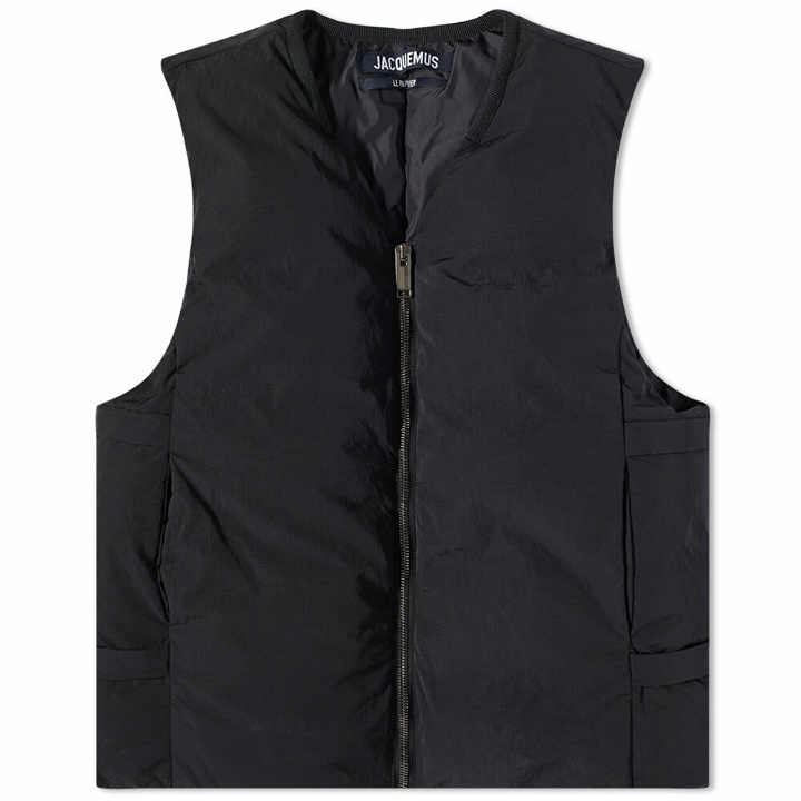 Photo: Jacquemus Men's Logo Down Vest in Black