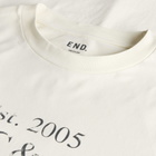 END. Worn Established LS T-shirt in Smoke White