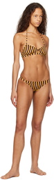 Dries Van Noten Yellow & Burgundy Gwen Bikini