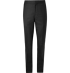 Brunello Cucinelli - Cotton and Satin-Trimmed Wool and Silk-Blend Tuxedo Trousers - Men - Black
