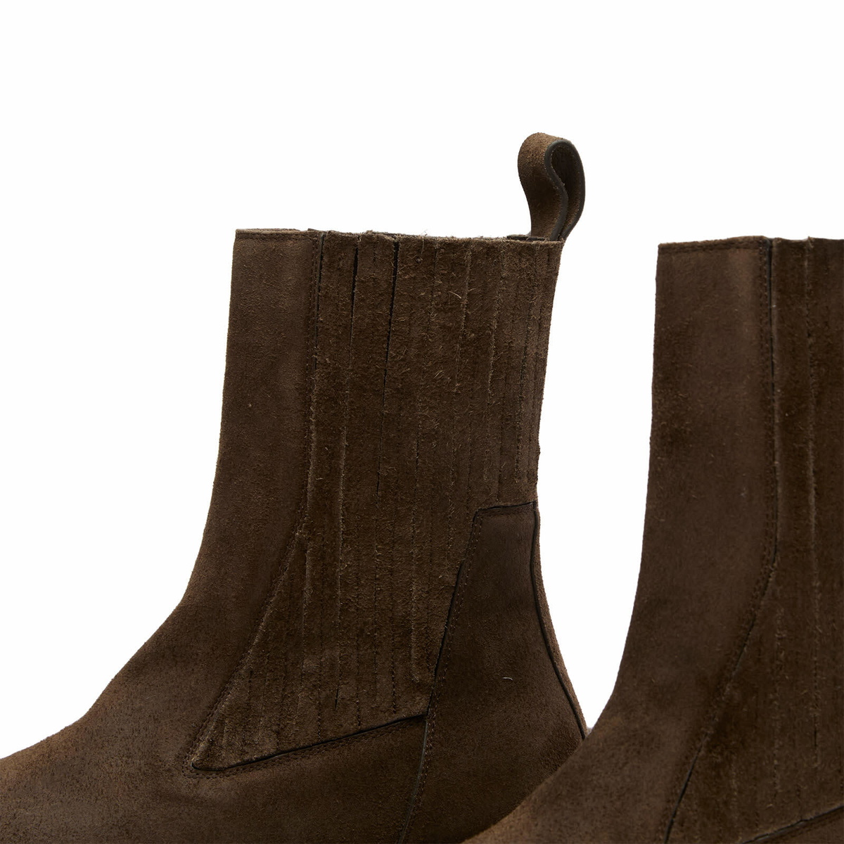 Rick Owens Women's Bogun Suede Ankle Boot in Dark Dust