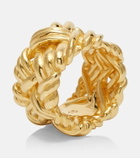 Bottega Veneta Intreccio gold-plated sterling silver ring
