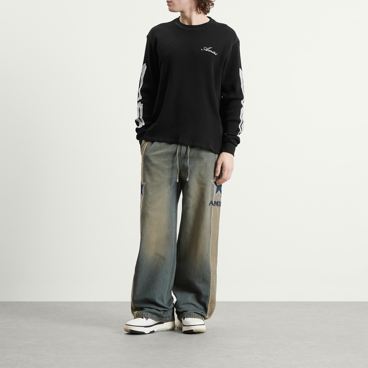 AMIRI Men's Bones Long Sleeve T-Shirt in Black Amiri