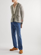 A Kind Of Guise - Jacquard-Knit Linen and Merino Wool-Blend Cardigan - Green
