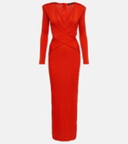 Balmain - Bodycon knit maxi dress
