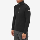 Moncler Men's Zip Collar Knit in Black