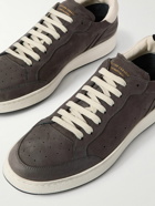 Officine Creative - The Answer 002 Leather-Trimmed Suede Sneakers - Gray