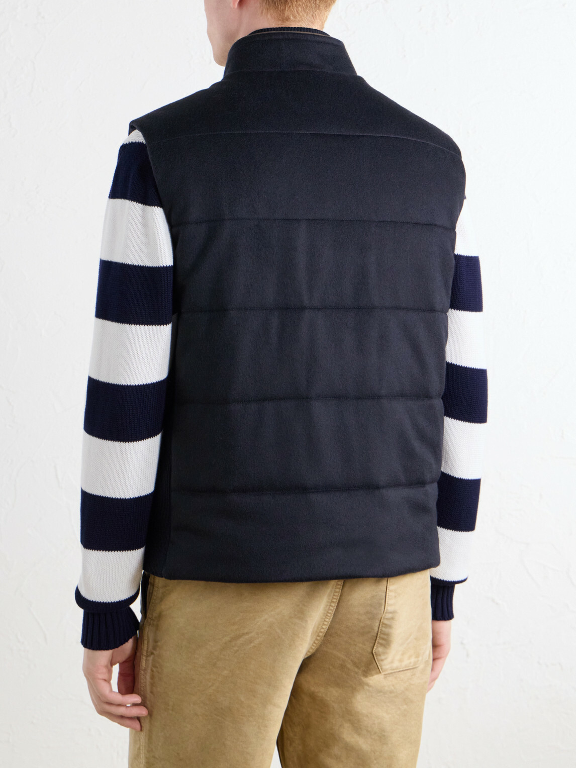 N.PEAL - Belgravia Quilted Cashmere Gilet - Blue