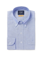 Drake's - Blue Button-Down Collar Cotton Oxford Shirt - Blue