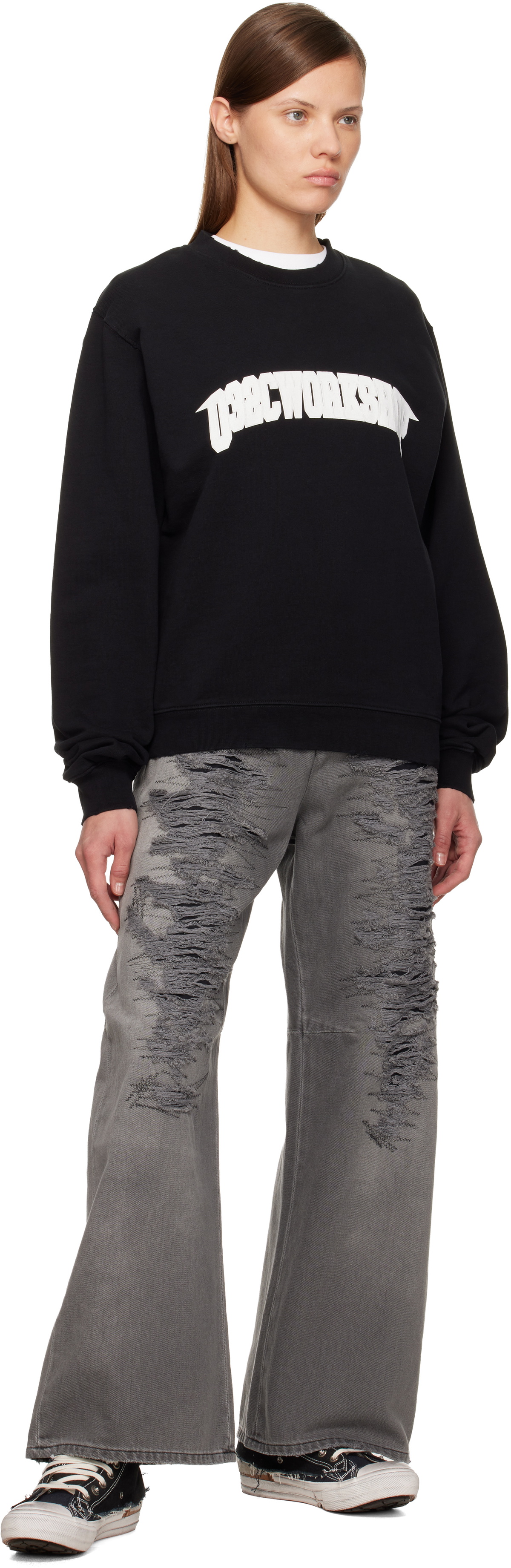 032c Black One Dollar Bill Sweater