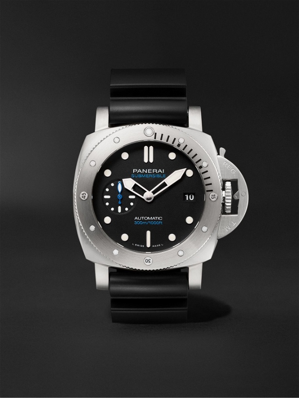 Photo: Panerai - Submersible Automatic 42mm Stainless Steel and Rubber Watch, Ref. No. PAM00973