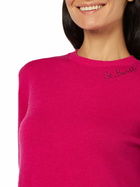 MC2 Saint Barth Woman Crewneck Fuchsia Sweater With St. Barth Embroidery