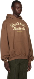 Solitude Studios Brown 'Don't Hate Meditate' Hoodie