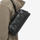 MARGE SHERWOOD Women's Soft Baguette Bag in Black Plain 